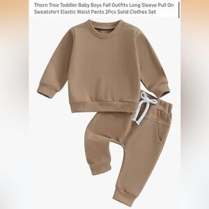 Amazon Thorn Tree coffee baby boy sweat set 6-12 mos NWOT